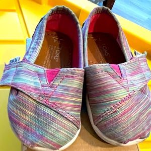 Pink Multi Nylon Toms- toddler size 4